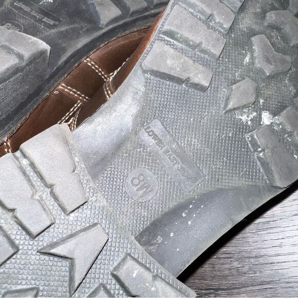 Vintage 90s Lower East Side Brown Leather Lace Up Boots Size 8W - Picture 9 of 9